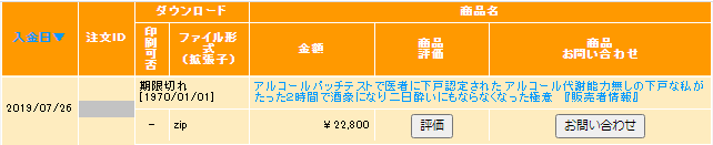 坂上太一さんのたった2時間で酒豪になる方法 注文履歴画像